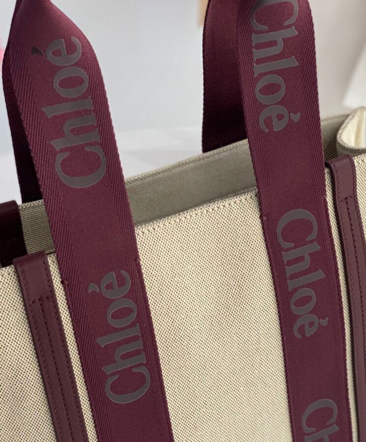 chl.oe Medium Woody Tote Bag Mauve