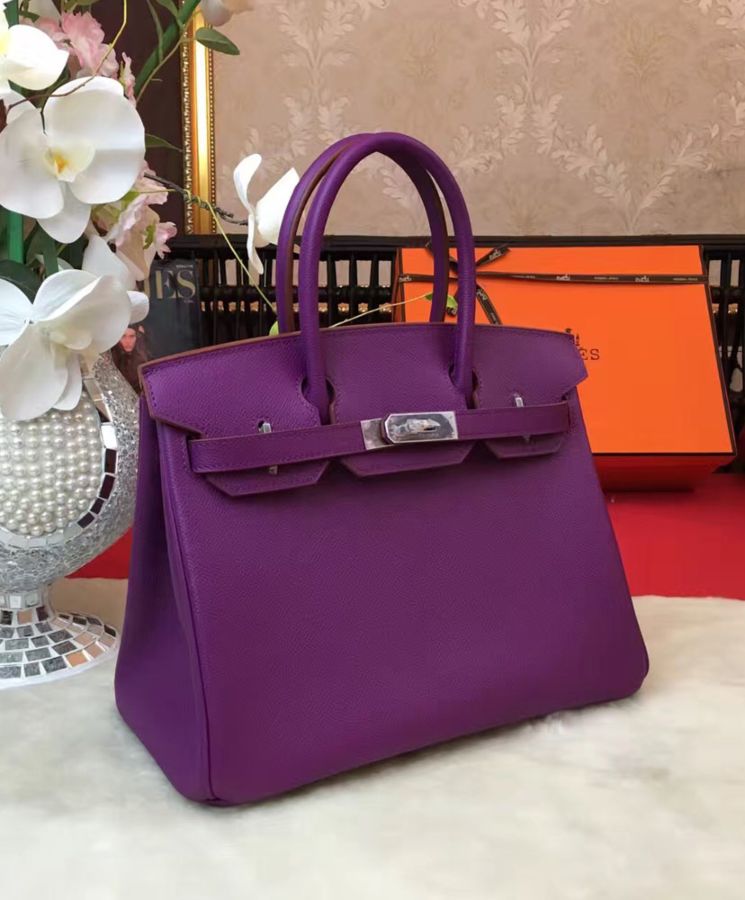 Her..mes Birkin 35 Epsom Leather Paon Phw