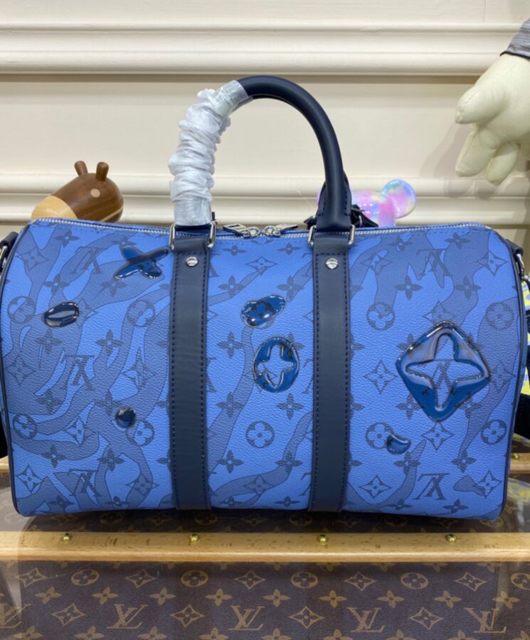 L.*V Keepall Bandouliere 35 M22573 Blue