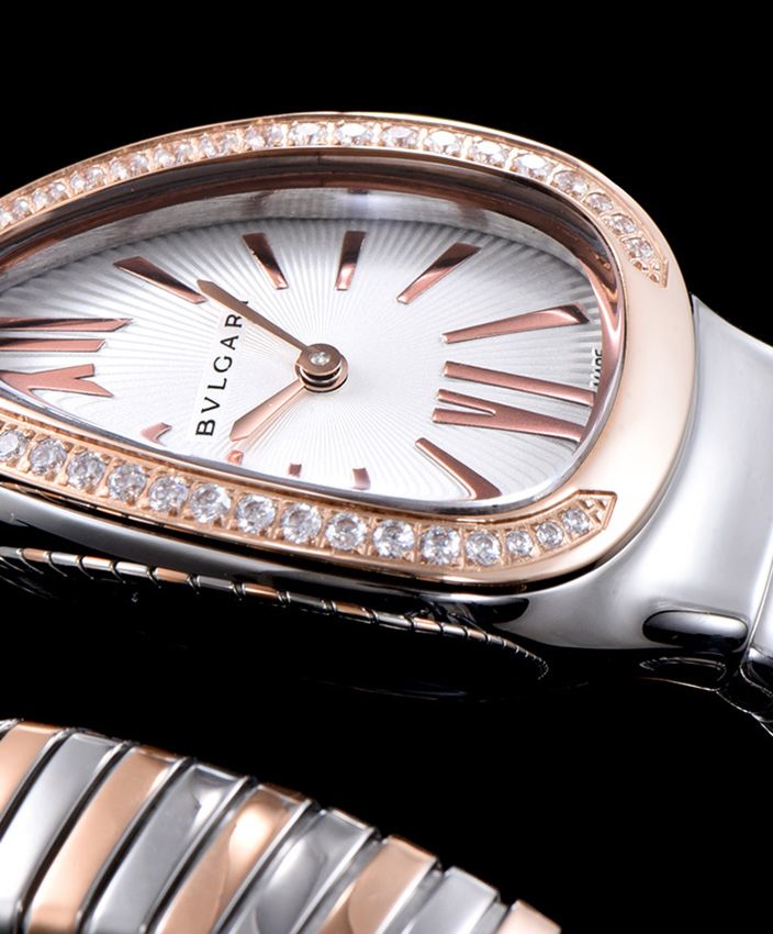 Bvl.gar 18-carat pink-gold, Stainless steel watch, Luxury timepiece, Bvl.gar-Bvl.gar collection