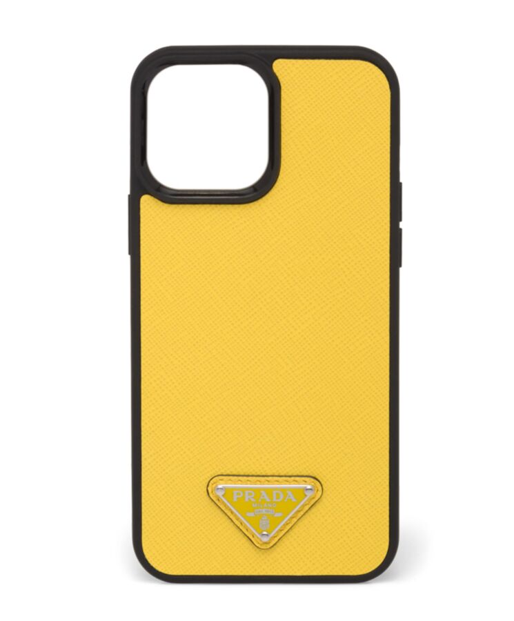 Pra.-da Saffiano Cover For IPhone 1ZH131 Yellow