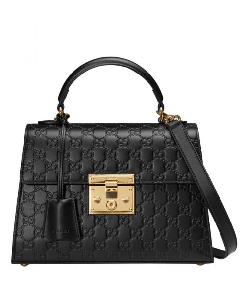 G.U.C.C Padlock Small, G.U.C.C Signature Top Handle Bag, Luxury Leather Bag, G.U.C.C 453188