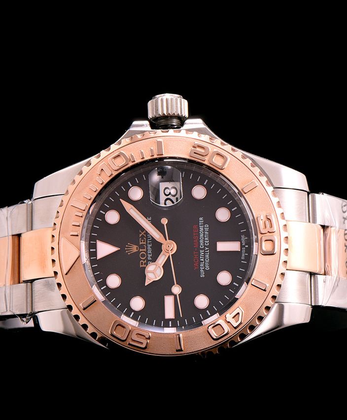 Ro.le.x Yacht Master Watch Automatic Full Gold Black