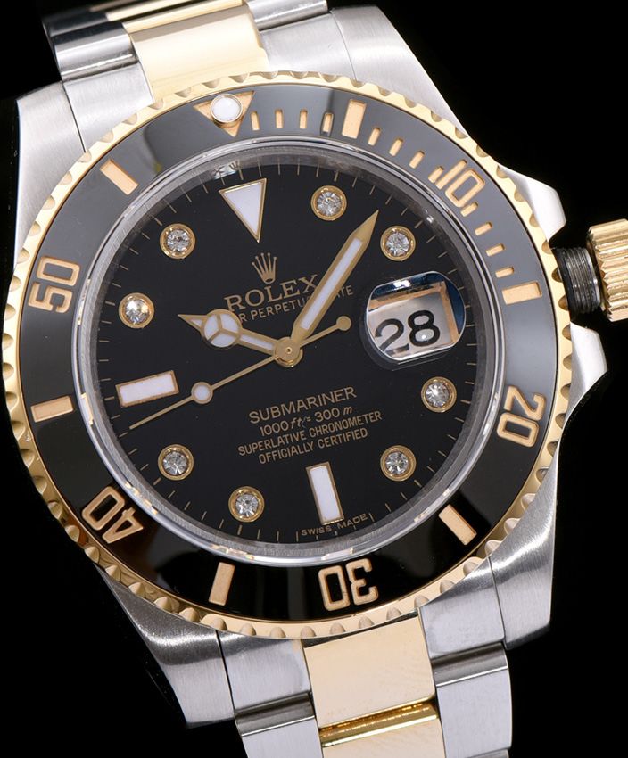 Ro.le.x Ceramic Submariner Watch Black