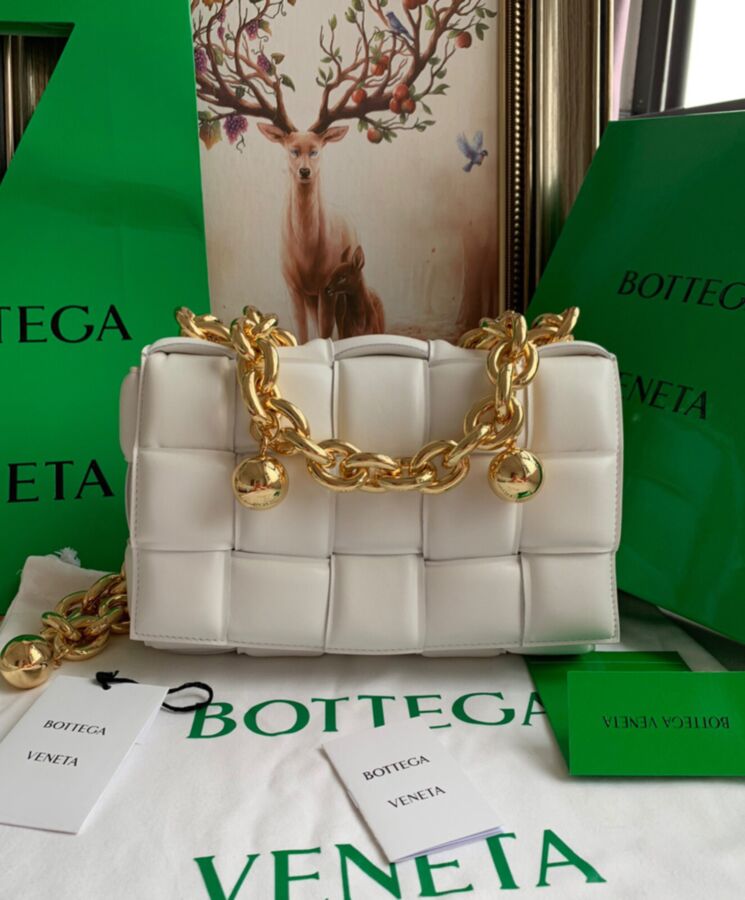 Bot.tega.Ven.eta Chain, Designer Imitation Bags, Luxury Leather Bag, Lambskin Cross-Body Bag, Gold Finish Hardware