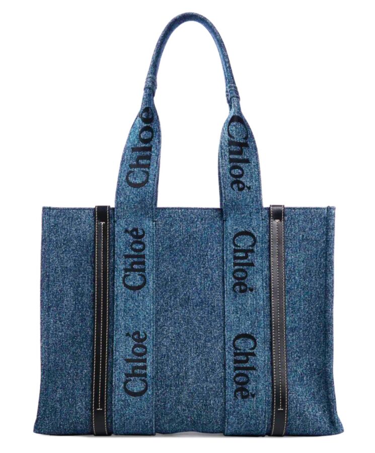 chl.oe Medium Woody Tote Bag Blue