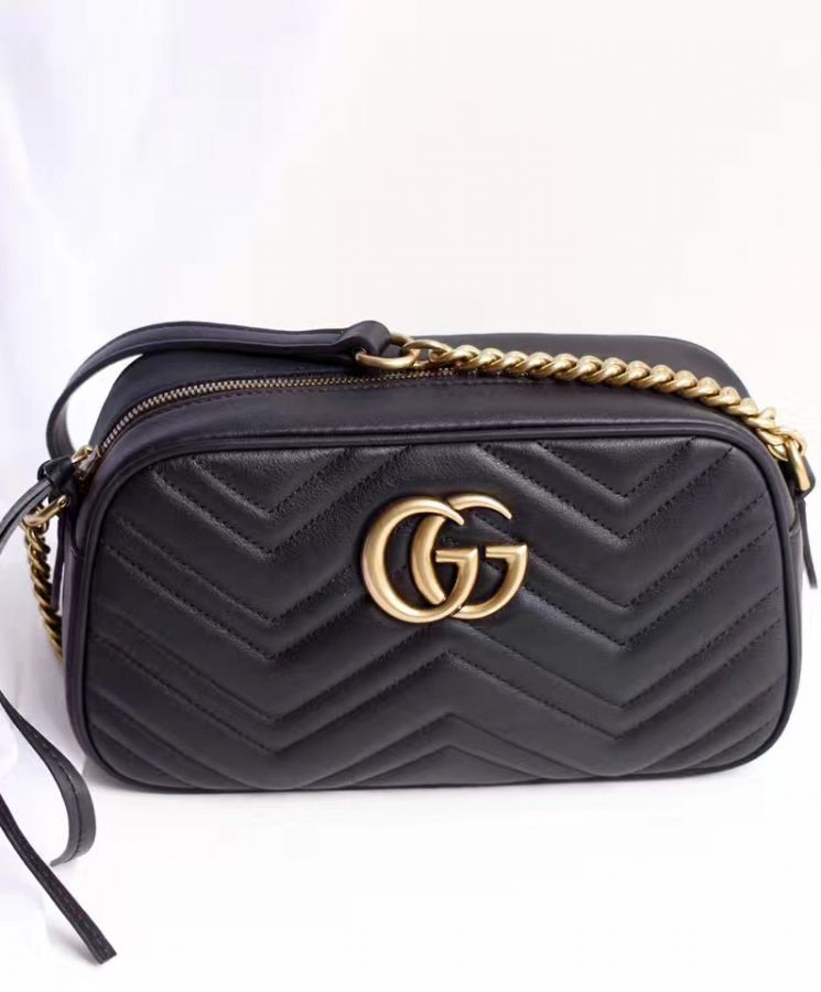 G.U.C.C GG Marmont Matelasse Shoulder Bag 447632 Black