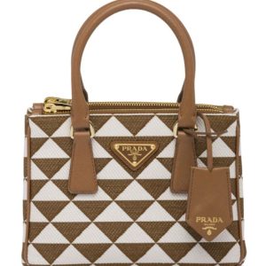 Pra.-da Galleria Embroidered, Designer Handbags, Luxury Handbags, Pra.-da Micro-bag, Jacquard Fabric Bag