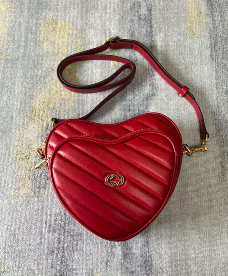 G.U.C.C Interlocking g Mini Heart Shoulder Bag 751628