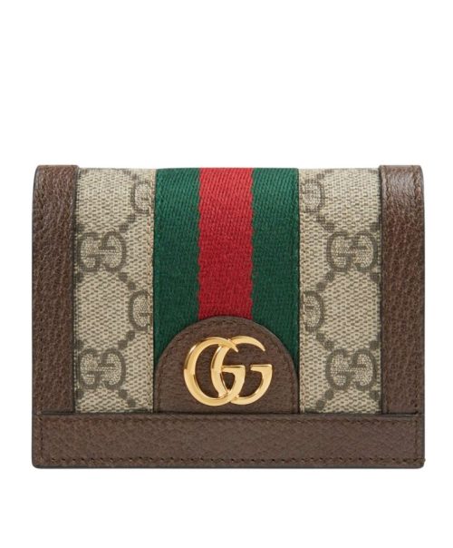 G.U.C.C Ophidia GG, Card Case 523155, Dark Coffee G.U.C.C Card Case, Luxury Card Case