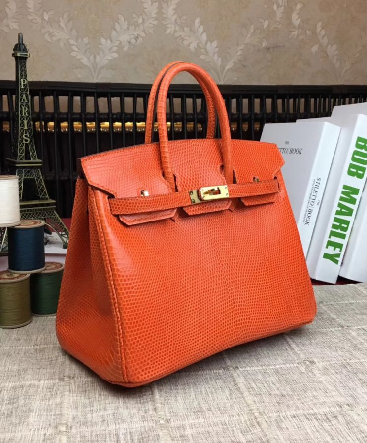 Her..mes Birkin 25 Lizard leather