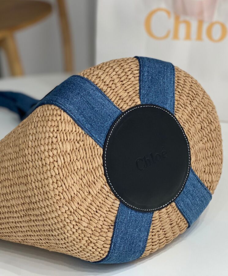 chl.oe Large Woody Basket Blue