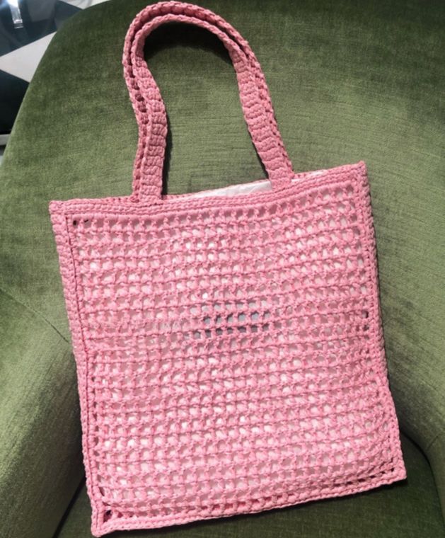 Pra.-da Raffia Tote Bag 1BG393