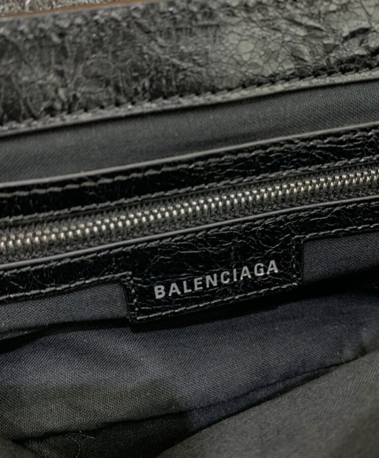 Balen.ciaga Le Cagole, Arena Lambskin Bag, Balen.ciaga Flap Bag Black