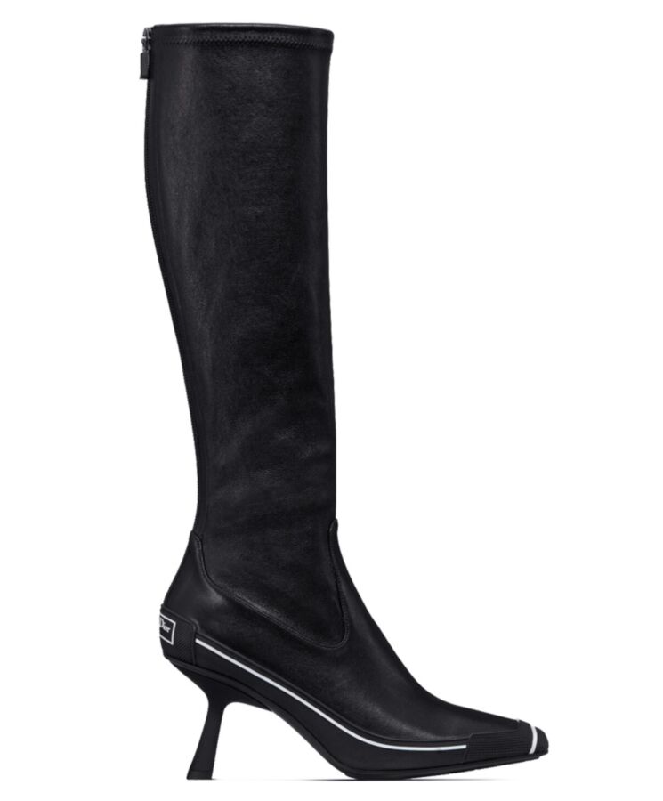 Di.ar Women's D-Motion, Heeled Boot Black, Luxury Footwear, Di.ar PARIS, Stretch Lambskin, Di.ar's Lucky Star