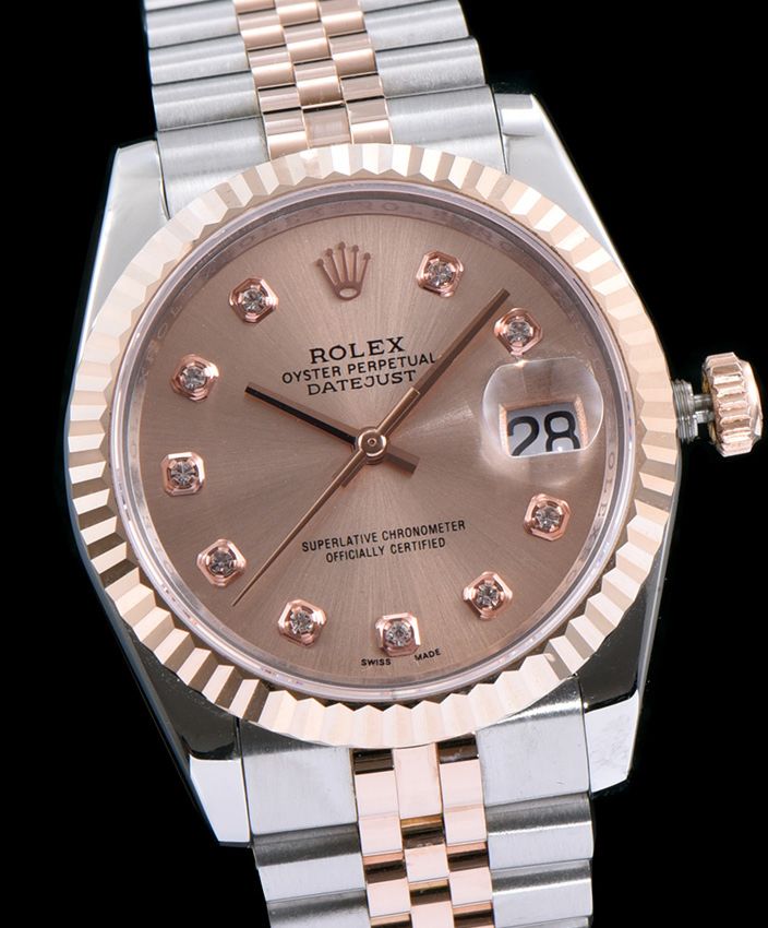 Ro.le.x Datejust Wtach With Diamond maker Golden