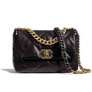 Cha.nel 19 Flap Bag, Cha.nel AS1160, Lambskin Handbag, Luxury Bags, Designer Handbags