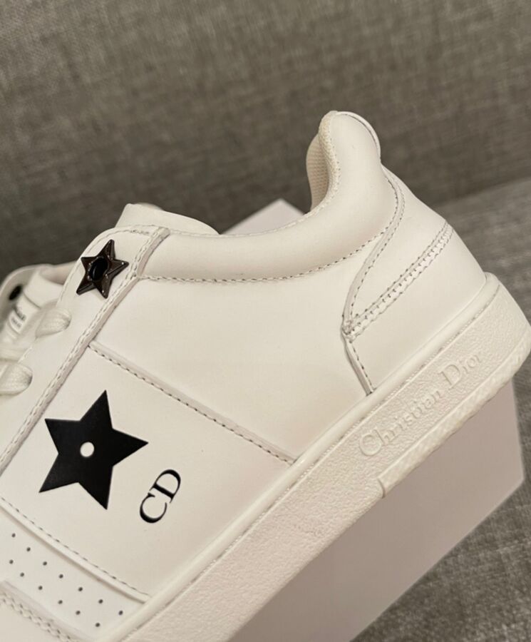 Di.ar Unisex Star, White Sneaker, Luxury Footwear, Di.ar Paris, Calfskin Sneaker