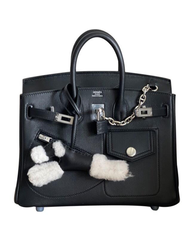 Her..mes Birkin 25 Limited Edition Rock Black