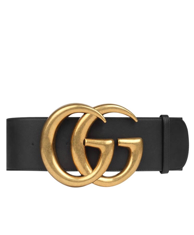 G.U.C.C Leather belt, Double G buckle, Black leather belt, Luxury belt, Designer accessory