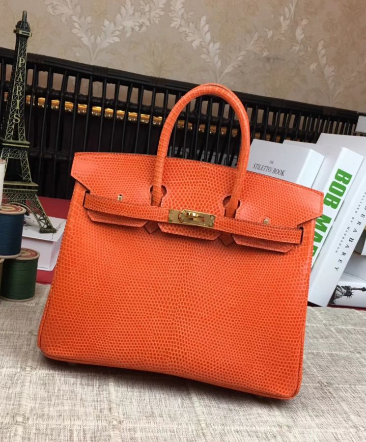 Her..mes Birkin 25 Lizard leather