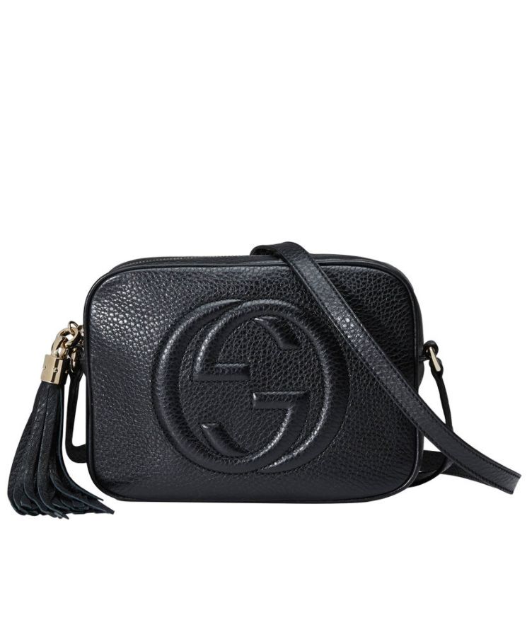 G.U.C.C Leather Soho Camera Bag 308364 Black