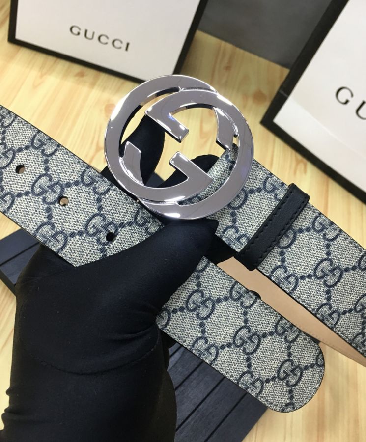 G.U.C.C GG Supreme, GG Supreme Belt, G Buckle 370543, Luxury Belt, Eco-friendly Luxury Accessory