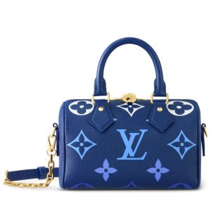 L.*V Speedy, Monogram Empreinte, Degrade capsule, embossed leather handbag, adjustable strap