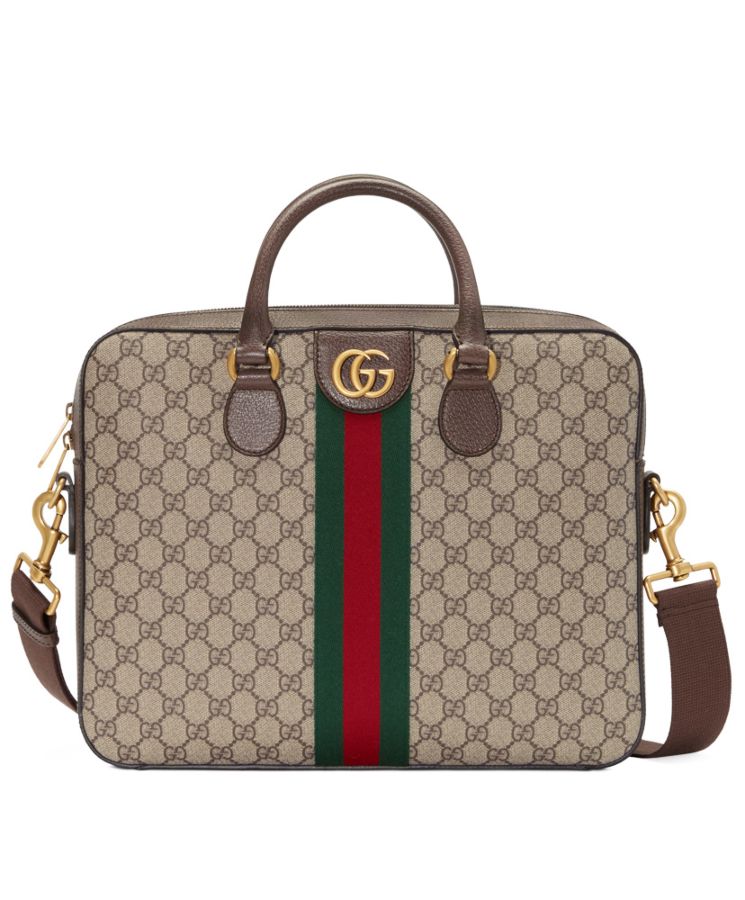 G.U.C.C Ophidia GG briefcase 574793 Dark Coffee