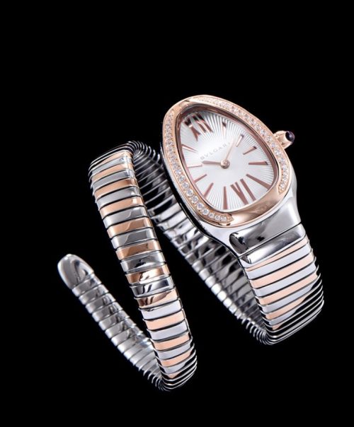 Bvl.gar 18-carat pink-gold, Stainless steel watch, Luxury timepiece, Bvl.gar-Bvl.gar collection