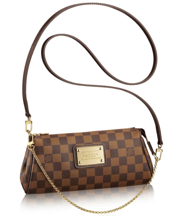 L.*V Damier Canvas Eva Clutch N55213 Brown