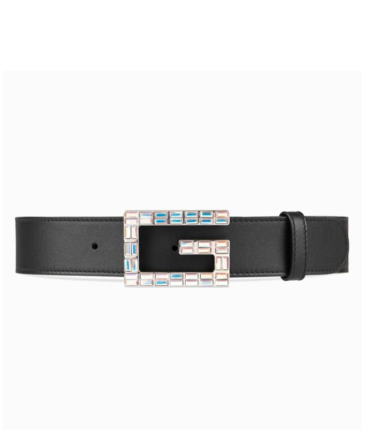 G.U.C.C Women’s Leather belt with Square G buckle 550106 Black