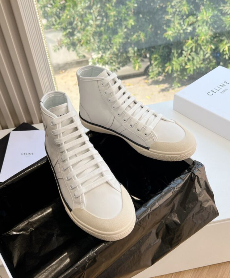 Ce.line Unisex As-02 Mid Low Lace-Up Ce.line Alan Sneakers White