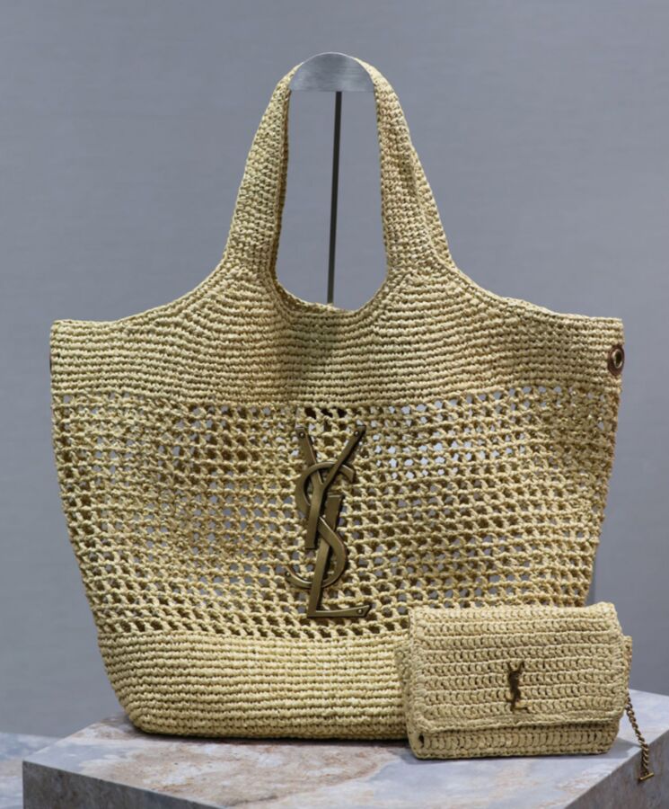 Saint.Lau.rent Icare In Raffia Apricot