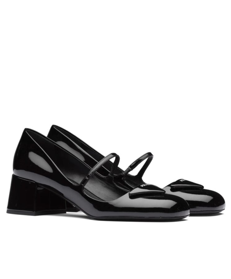 Pra.-da Women’s Patent Leather Pumps Black