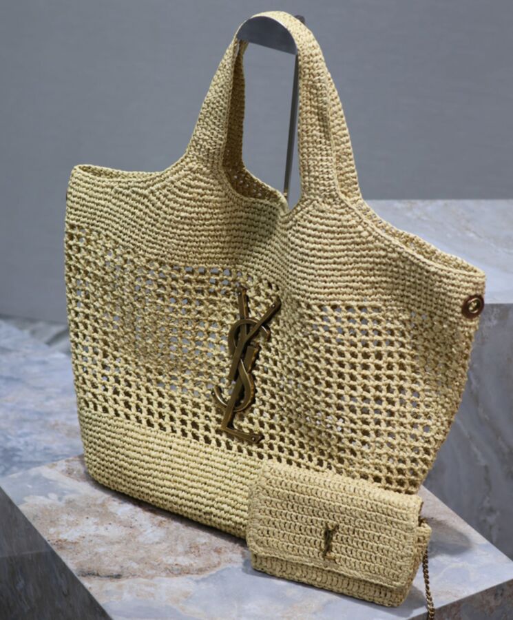 Saint.Lau.rent Icare In Raffia Apricot