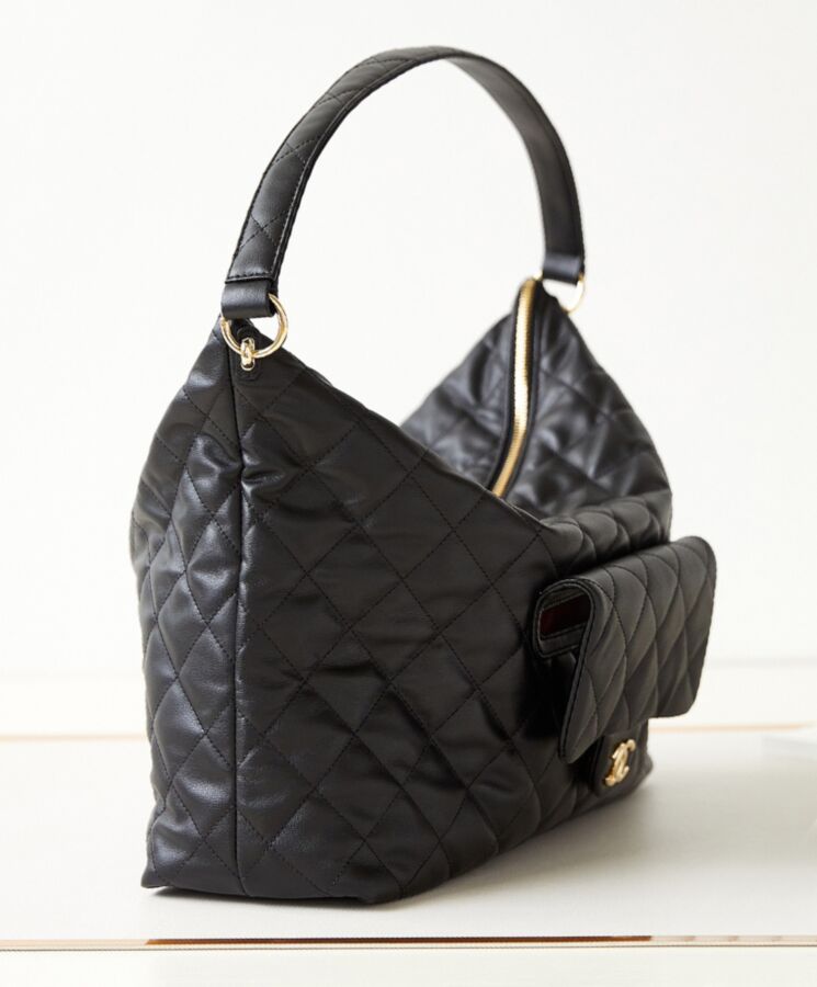 Cha.nel Maxi Hobo Bag AS4339 Black