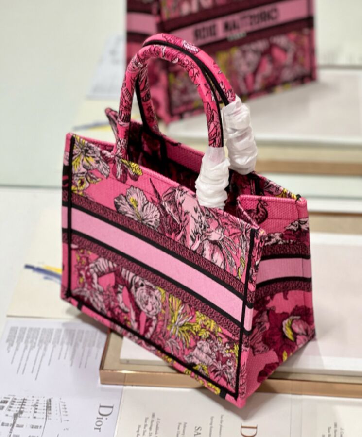 Di.ar Small Di.ar Book Tote, Di.ar Paris signature, Toile de Jouy Voyage, Maria Grazia Chiuri, Hand-held tote