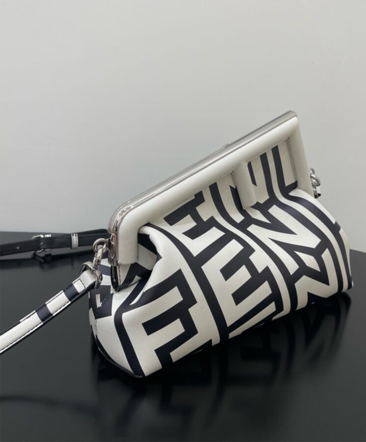 Fen.di First Midi, Fen.di Roma Capsule Collection, Marc Jacobs Design, Two-tone Printed Nappa Leather Bag, Luxury Handbag