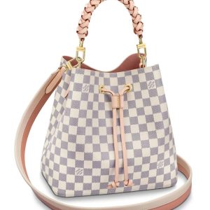 L.*V Neonoe, Damier Azur Canvas, Luxury Handbag, Summer 2020, N40344 White