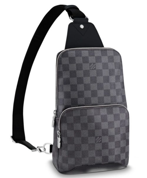 L.*V Avenue, Damier Graphite Canvas, Luxury Sling Bag, Black Sling Bag, N41719