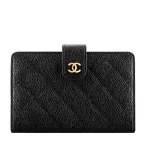 Cha.nel Caviar Quilted, Luxury Wallet, Black Wallet, Quilted Wallet, Caviar Leather