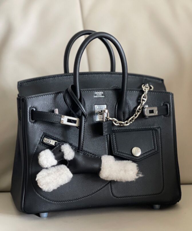 Her..mes Birkin 25 Limited Edition Rock Black