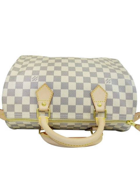 L.*V Damier Canvas Speedy N41535 White