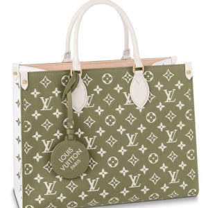 L.*V Onthego, MM Tote Bag, Monogram Empreinte Leather, Luxury Handbag