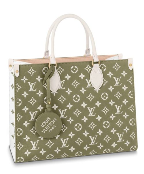 L.*V Onthego, MM Tote Bag, Monogram Empreinte Leather, Luxury Handbag