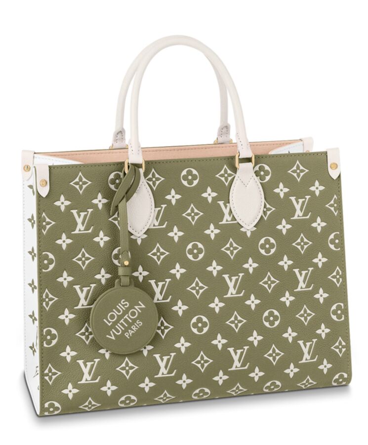 L.*V Onthego, MM Tote Bag, Monogram Empreinte Leather, Luxury Handbag