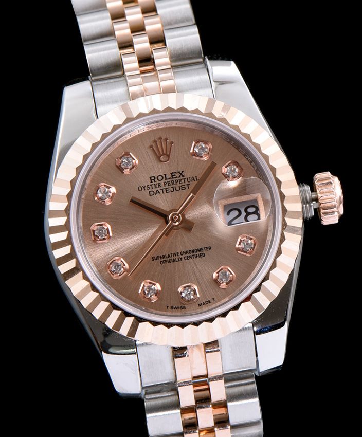 Ro.le.x Datejust Wtach With Diamond maker Golden