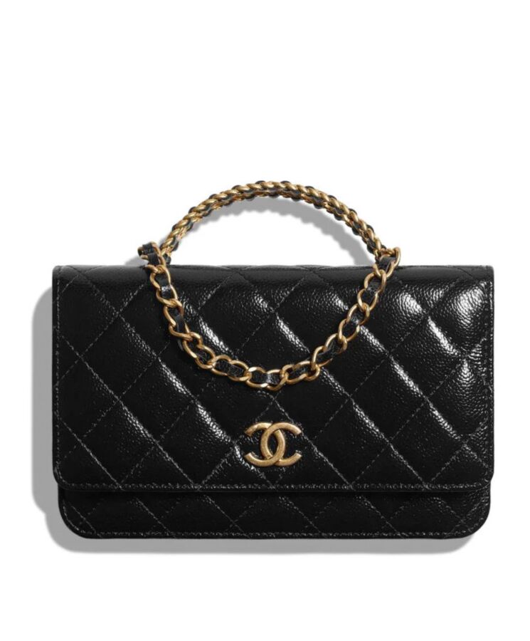 Cha.nel Wallet on Chain Black