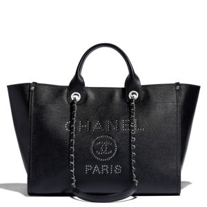 Cha.nel Tote Bag, Cha.nel A57067, Black Cha.nel Bag, Caviar Skin Bag.